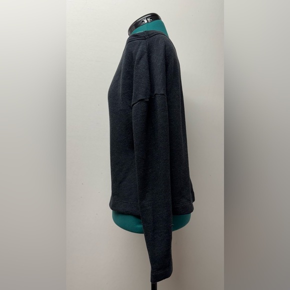 James Peres Women’s Vintage Terry Pullover Sweatshirt Dark Gray Boat Neck Size 2 - Picture 2 of 11